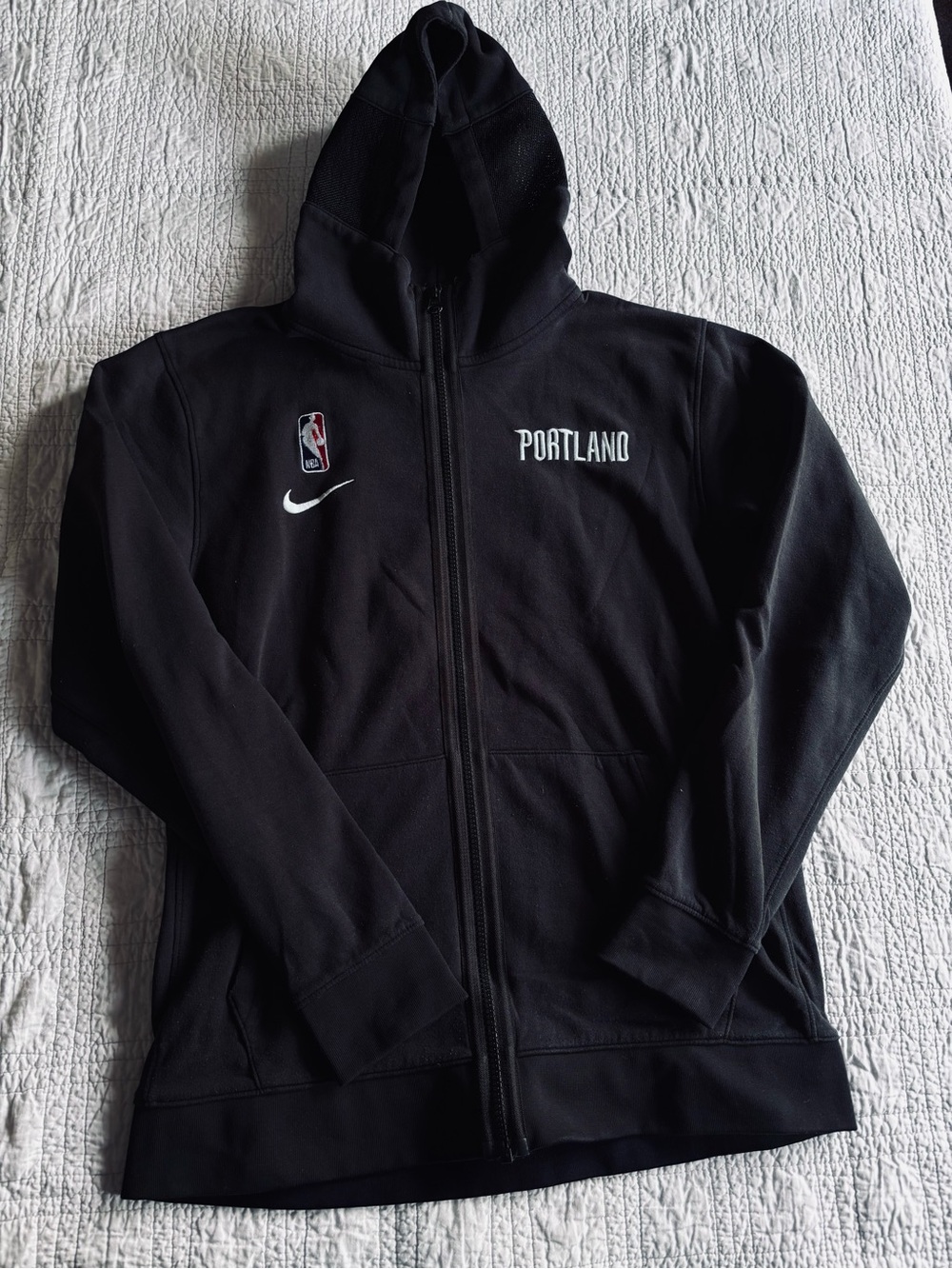 Nike Black Dri-FIT Zip-Up Hoodie with NBA Logo